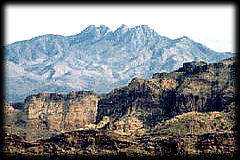 Four Peaks, near Phoenix, Arizona-- source of Arizona's vivid amethyst.