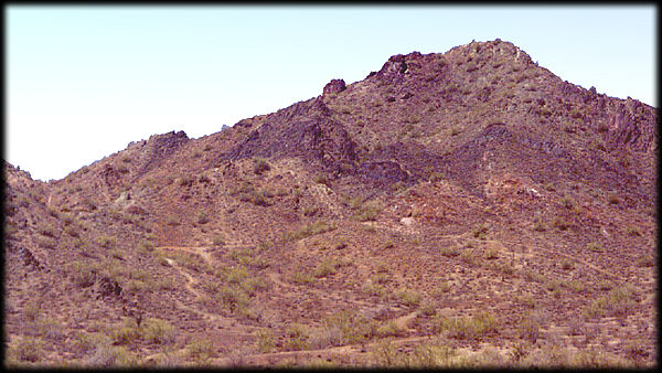 Looking west from Dreamy Draw, in the Phoenix Mountains Preserve, in Phoenix, Arizona.