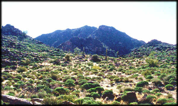 Uno de las cimas m[as altas en las White Tank Mountains, cerca de Sun City y Phoenix, Arizona.