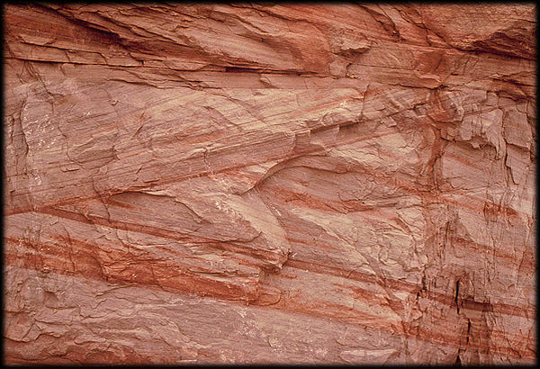 Cross-bedding in sandstone on the Colorado Plateau.