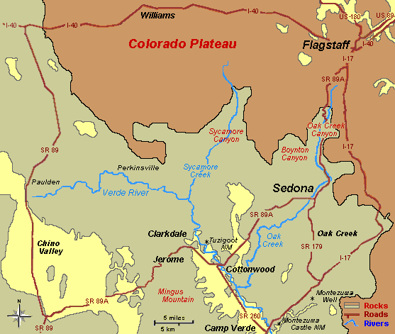 Sedona, Cottonwood, Clarkdale, Jerome, Flagstaff, and the Verde Valley, in Arizona.