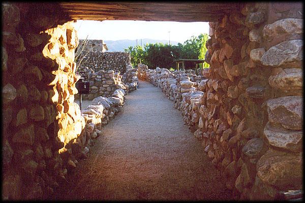 The entryway to Besh-ba-Gowah archaeological ruins, in Globe, Arizona.